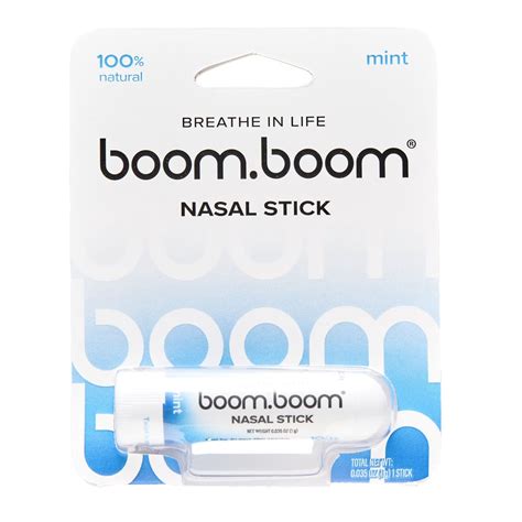 Boom.Boom, Nasal Stick, 100% Natural Mint, 1 Stick