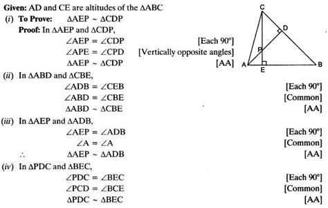 Q. 3: In the given figure, altitudes AD and CE of ∆ ABC intersect each ...
