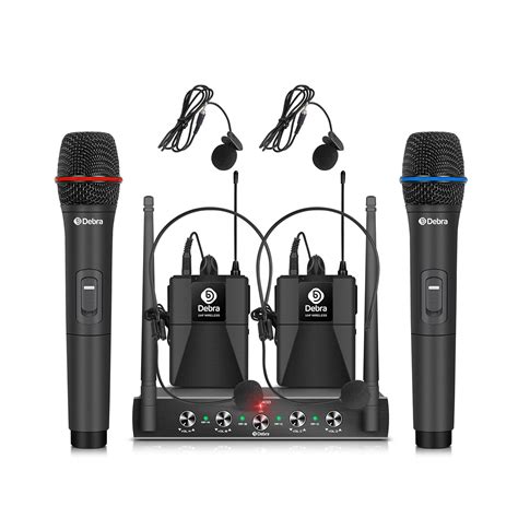 Buy Debra Audio Pro UHF 4 Channel Wireless Microphone System with ...