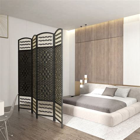 HOMCOM 4 Panel Room Divider, Folding Privacy Screen, India | Ubuy