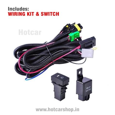 Hyundai Eon Fog Light Assembly - Set of 2 (with Wiring Kit & Switch)