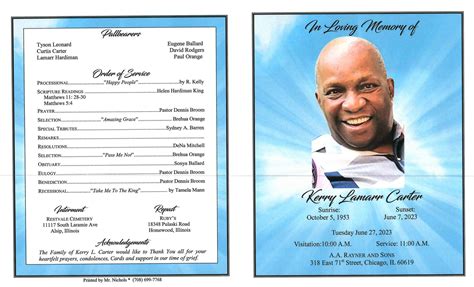 Kerry L Carter Obituary | AA Rayner and Sons Funeral Homes