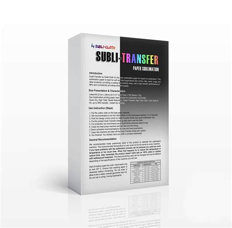 Buy Subli-Transfer Heat Transfer Paper Pack x100 Sheets by Subli-Cloth ...