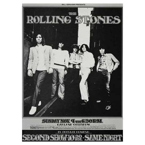 1969 Rolling Stones - Oakland Coliseum Original Vintage Poster at ...