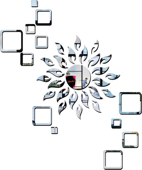 Buy Bikri Kendra - Ganesha Silver 3D Acrylic Decorative Mirror Wall ...