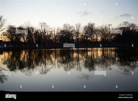 Sunset in Kosciuszko Park, Milwaukee Wisconsin Stock Photo - Alamy