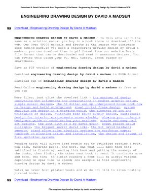 Fillable Online Engineering Drawing Design By David A Madsen ...