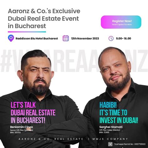 Aaronz & Co. Exclusive Dubai Real Estate Event - Bucharest, Radisson ...