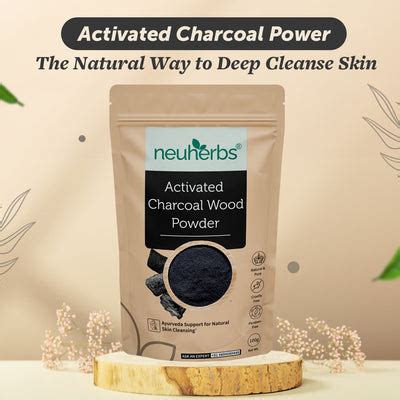 100% Pure Activated Charcoal Wood Powder 100g for Skin Cleansing – Himkhand