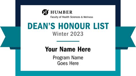 Dean's Honour List - Humber College