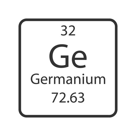 Germanium symbol. Chemical element of the periodic table. Vector illustration. 10421734 Vector ...