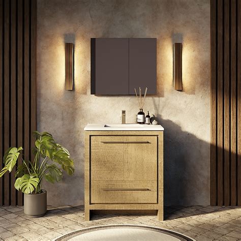 Lexora Lafarre 30-in Rustic Acacia Undermount Single Sink Bathroom ...