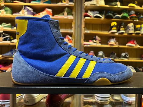 海外限定 adidas WRESTLING SHOES "BLUE/YELLOW" 31cm | USED SNEAKERS KAI