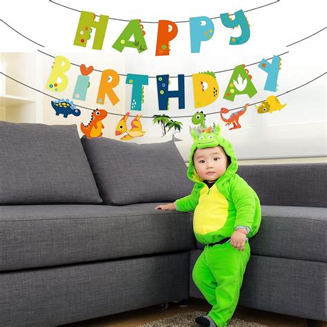 JANSONG Dinosaur Happy Birthday Banner Dinosaur Theme India | Ubuy