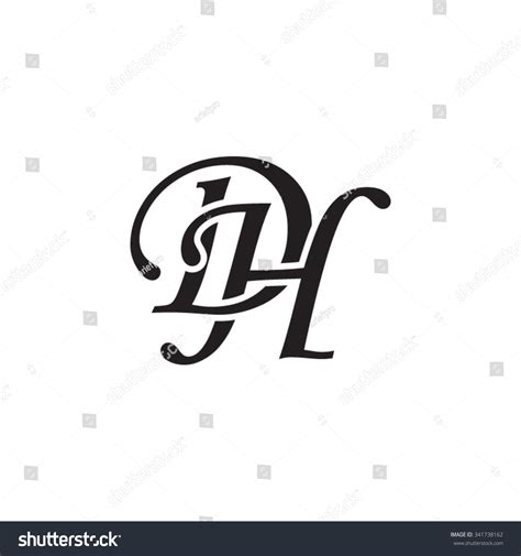 Dh Initial Monogram Logo Stock Vector Illustration 341738162 : Shutterstock