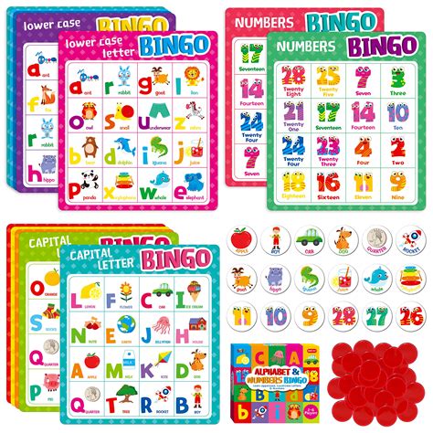 Snapklik.com : Alphabet Bingo Game, ABC & 123 Bingo Board Game For Kids ...