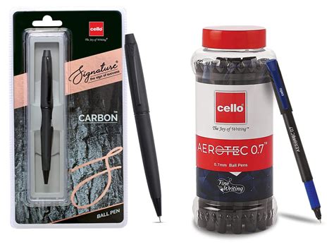 Cello Signature Carbon Ball Pen & Cello Aerotec Ball Pens : Amazon.in ...