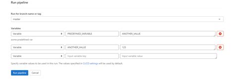 GitLab Add Pipeline Variables 的图像结果