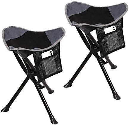 RedSwing Camping Stool Folding 2 Pack, Portable and Lightweight Tripod ...