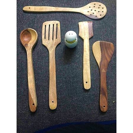 Buy Classic Shoppe Handmade Wooden Serving and Cooking Spoon Kitchen ...