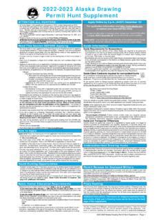 2022-2023 Alaska Drawing Permit Hunt Supplement / 2022-2023-alaska ...