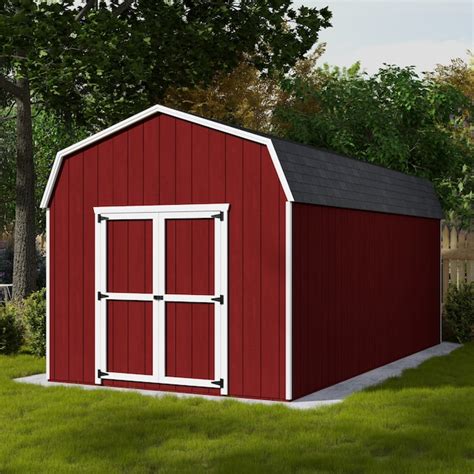 Little Cottage Co Value Gambrel Barn 10-ft x 20-ft Wood Outdoor Storage ...