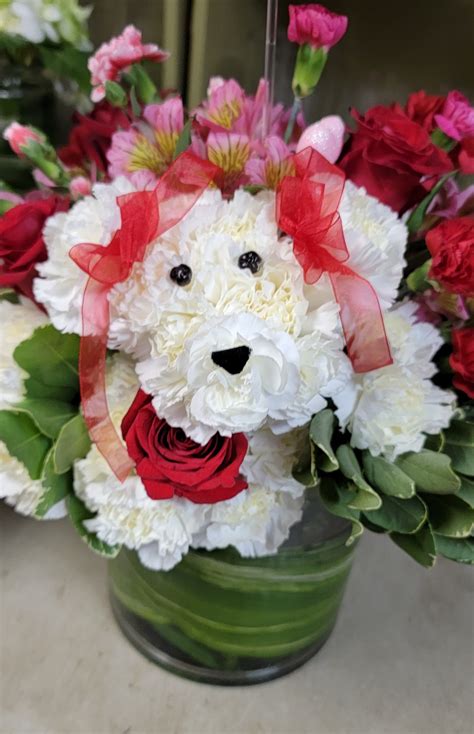 Puppy Dog Flower Arrangement
