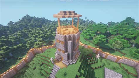 Watchtower with Tree Minecraft 的图像结果