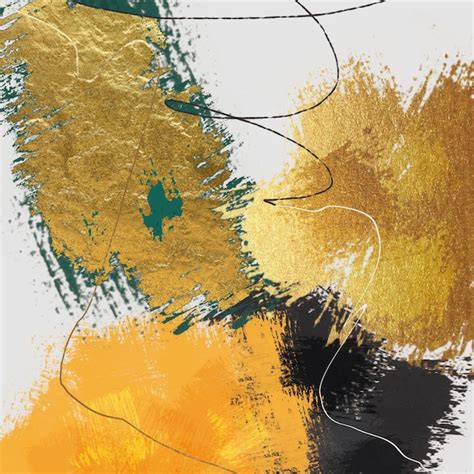 Abstract geometry, oil painting, porch, golden background. the fashion ...