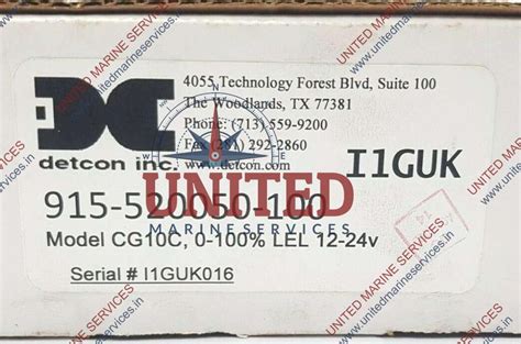 DETCON MOD 10C CONTROLLER % LEL 440-005101-000 REV 002 | United Marine ...