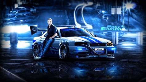 Download Paul Walker proudly showing off his car Wallpaper | Wallpapers.com