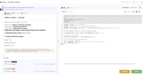 Python GRPA Week 1 - Assignment on Arithmetic & Logical Operations ...