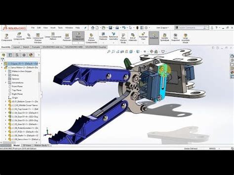 Robot Arm SolidWorks Simulation 的图像结果
