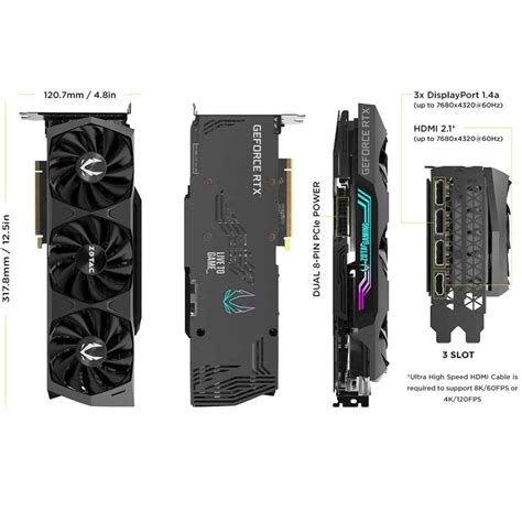 ZOTAC Gaming GeForce RTX 3080 Ti Trinity 12GB GDDR6X Graphics Card ...