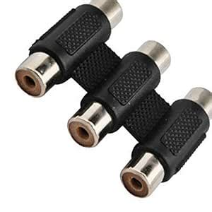 BIG BOOM® Adapter RCA Extension Connector Phono 3RCA Camera VCD Game ...