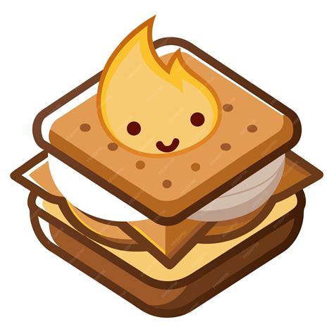 Smore clip art and Vector Design With a White Background | Premium AI ...