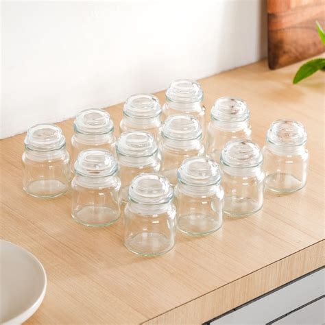 Airtight Mini Spice Jars Set Of 12 100ml Online - Premium Jar With Lid ...
