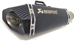 RACER'S EDGE Black Universal Hexa Cut Akrapovic Exhaust With DB Killer ...