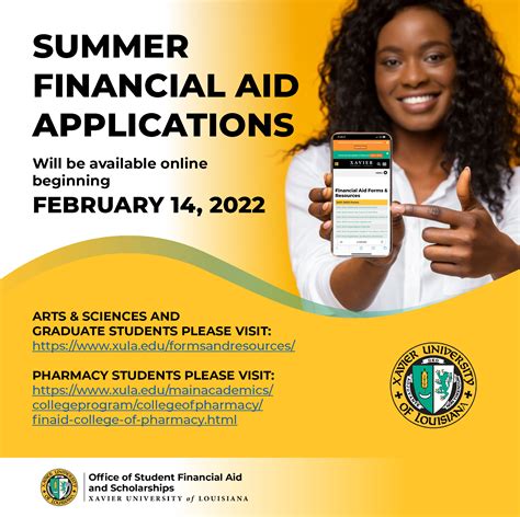 SUMMER FINANCIAL AID APPLICATIONS - Xavier University of Louisiana