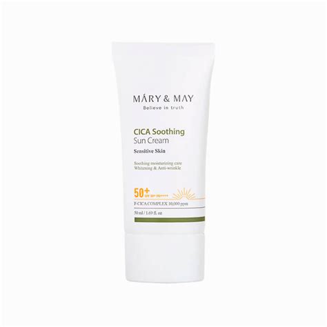 Mary & May Cica Soothing Sun Cream SPF50+ | Protective | juui.de
