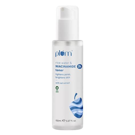 Buy Plum 3% Niacinamide & Rice Water Face Toner | With Rice Ferment ...