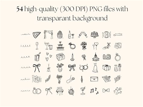 Wedding Illustrations Bundle | Hand-drawn, Wedding Icons, Bridal ...