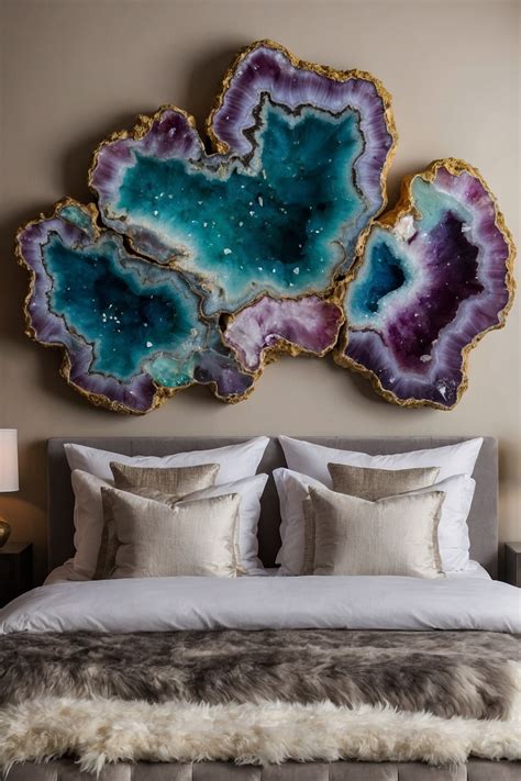 20 Mesmerizing Geode Crystal Feature Wall Art Ideas That Sparkle | Diy ...