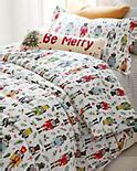 Nostalgic Nutcracker Organic-Cotton Flannel Bedding | Garnet Hill