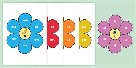Phase 2 Word Family Flowers