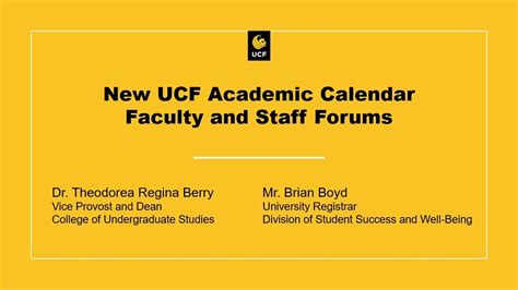 Academic Calendar Updates - College of Undergraduate Studies