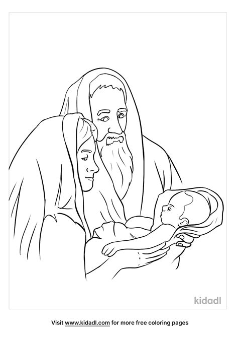 Simeon And Anna Coloring Page Printable