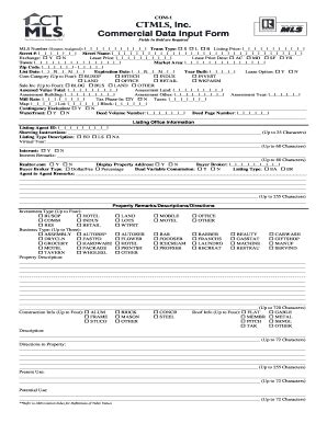 Commercial Data Input Form - Blank Fillable Template | Fill Out, Print ...