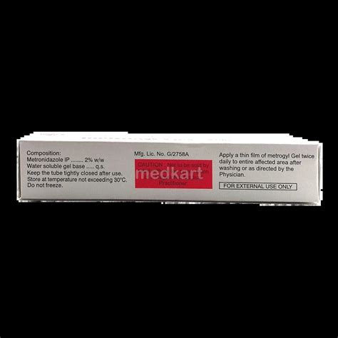 METROGYL GEL 30 GM : View Price, Combination and Alternatives | Medkart
