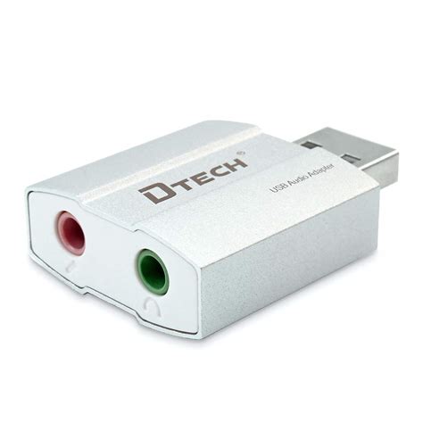 DTECH USB External Sound Adapter with 3.5mm Stereo Headphone Audio ...